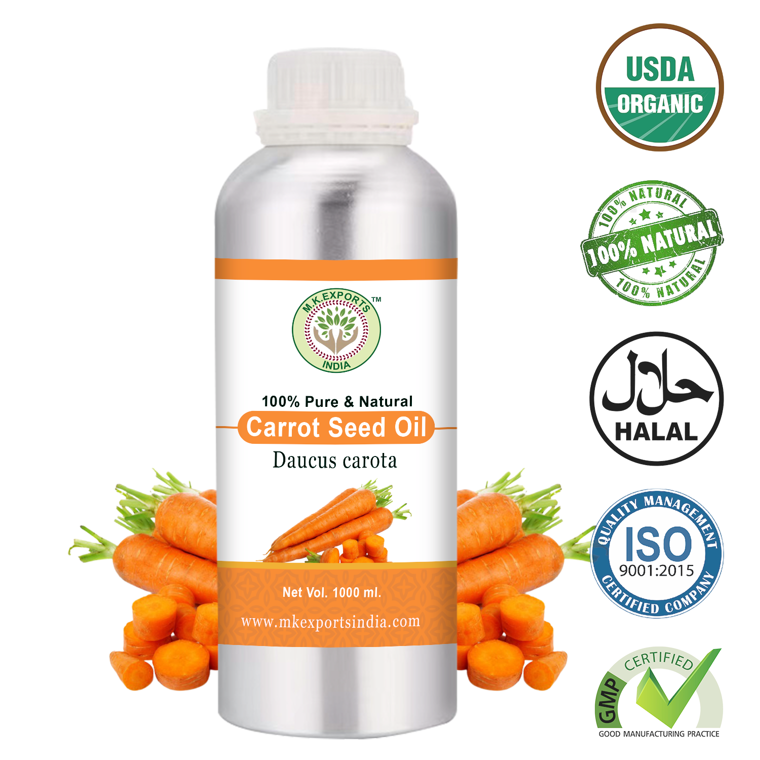 Pure Carrot Seed Essential Oil: 100% Natural & Therapeutic Grade for Skin, Hair, and Aromatherapy