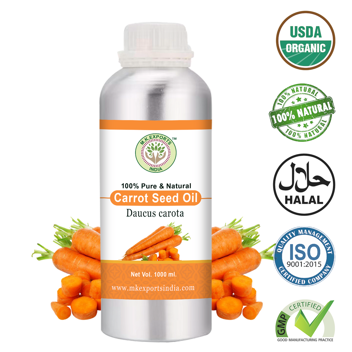 Pure Carrot Seed Essential Oil: 100% Natural & Therapeutic Grade for Skin, Hair, and Aromatherapy