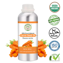 Pure Carrot Seed Essential Oil: 100% Natural & Therapeutic Grade for Skin, Hair, and Aromatherapy